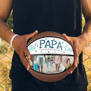 Mini Balón De Baloncesto Mejor Papa   Collage de fotos a mano
