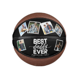 Mini Balón De Baloncesto Mejor papi y familia 6 fotos Día del padre
