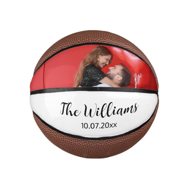 Mini Balón De Baloncesto Mini baloncesto romántico de recién casados (Anverso)
