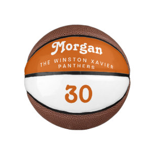 Mini Balón De Baloncesto Mini Naranja Personalizado nombre del equipo de ba