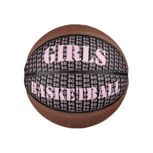 Mini Balón De Baloncesto Minitoncesto de texto rosado lindo Chicas