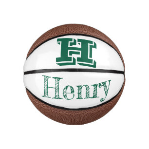 Mini Balón De Baloncesto Monograma Personalizado Con Nombre De Baloncesto