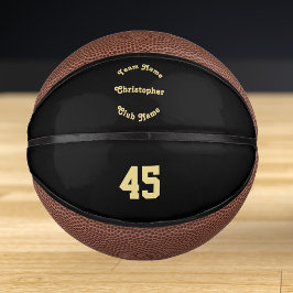 Mini Balón De Baloncesto Monograma personalizado del jugador Nombre del clu
