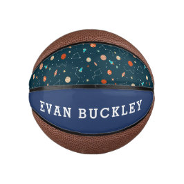 Mini Balón De Baloncesto Niños Patrones de espacio exterior Guay