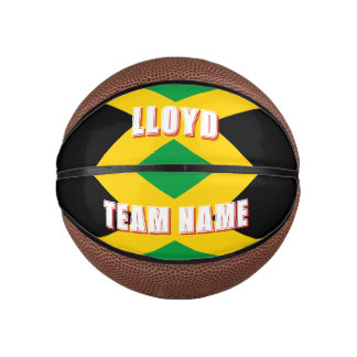 Mini Balón De Baloncesto Orgullo Jamaicano Bandera Patriótica Jamaica