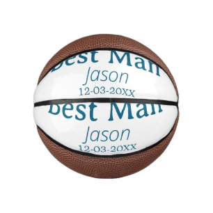 Mini Balón De Baloncesto padrino de boda despedida de soltera agregar nombr