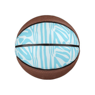 Mini Balón De Baloncesto Patrón de cebra azul