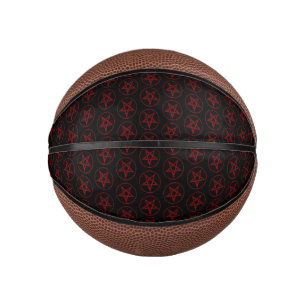Mini Balón De Baloncesto Pentagram del diablo Rojo