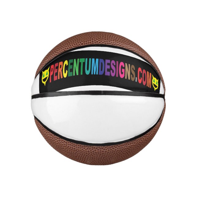 Mini Balón De Baloncesto PERCENTUMDESIGNS.COM Baloncesto (Anverso)