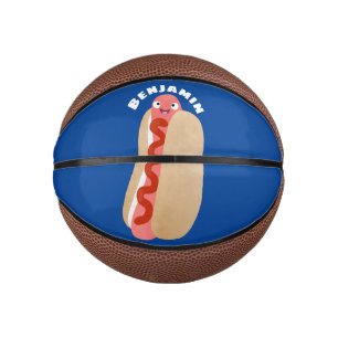 Mini Balón De Baloncesto Perro caliente divertido lindo personalizado Weine