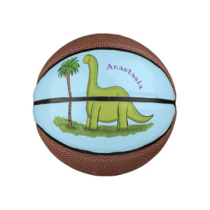 Mini Balón De Baloncesto Personalizado de los dinosaurios de brontosauro ve