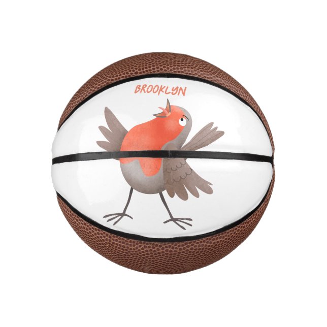 Mini Balón De Baloncesto Personalizado de pájaro de burro canto (Anverso)