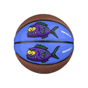 Mini Balón De Baloncesto Personalizado de pescado piraña
