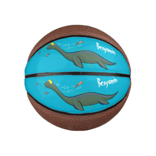 Mini Balón De Baloncesto Personalizado de plesiosaurios monstruo del mar