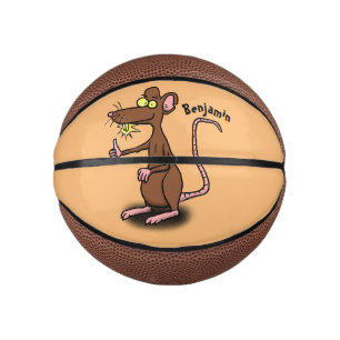 Mini Balón De Baloncesto Personalizado de pulgares hacia arriba de rata mar