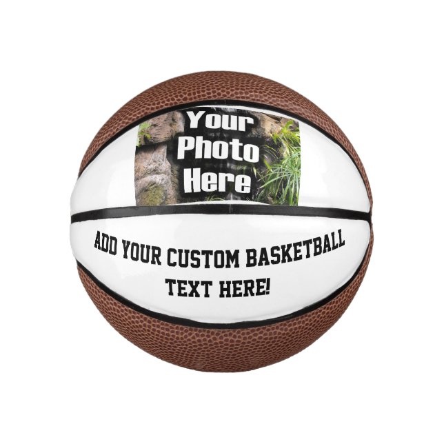 Mini Balón De Baloncesto Personalizado Foto estampada Baloncesto (Anverso)