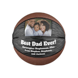 Mini Balón De Baloncesto Personalizado Foto Impresa Padres Día Baloncesto