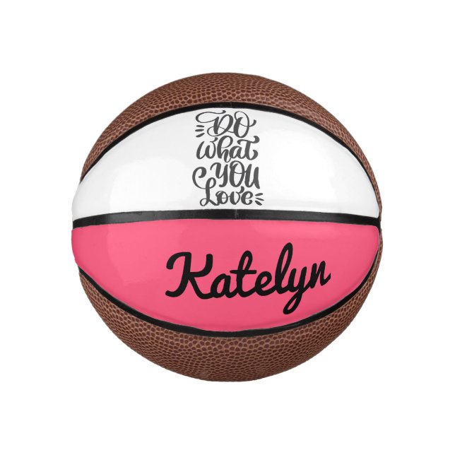 Mini Balón De Baloncesto Personalizado - Haz lo que amas - Baloncesto (Anverso)