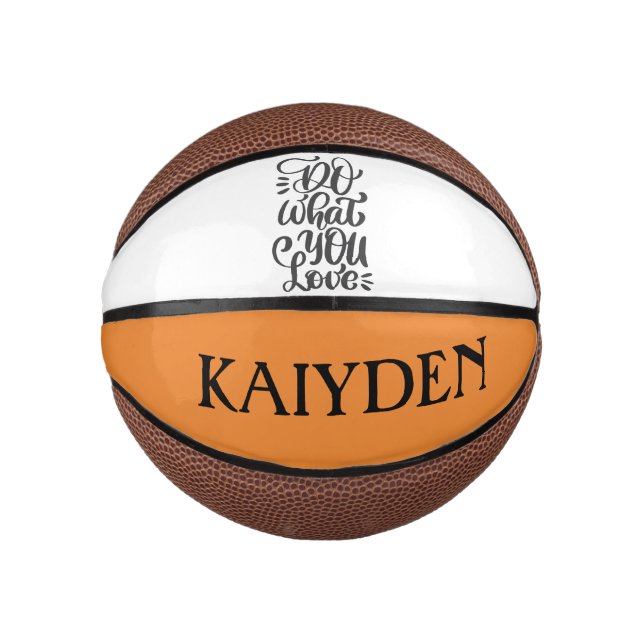 Mini Balón De Baloncesto Personalizado - Haz lo que amas - Baloncesto (Anverso)