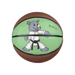 Mini Balón De Baloncesto Personalizado lindo rhino kung fu personalizado