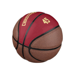 Mini Balón De Baloncesto Personalizado Monogramado del número de nombre del