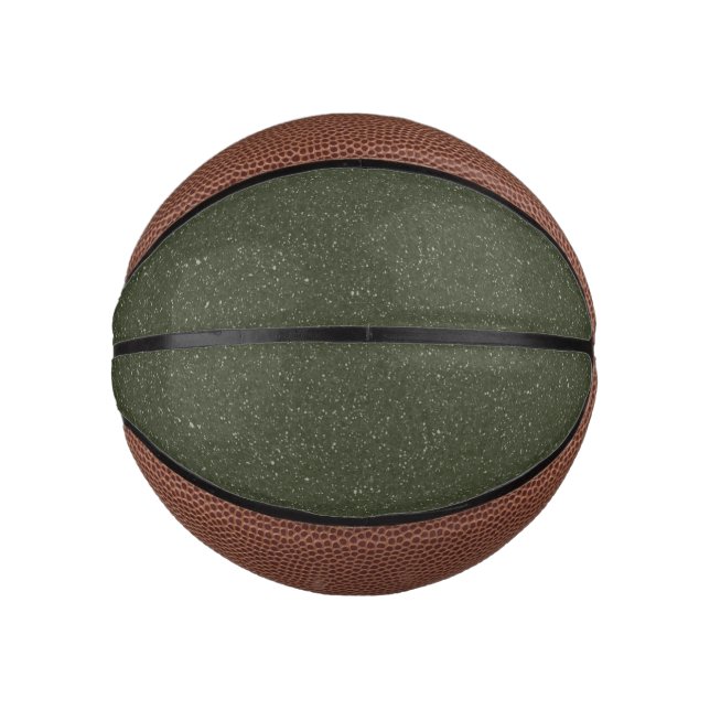 Mini Balón De Baloncesto Personalizado Moss Green Noise Mini Baloncesto (Anverso)