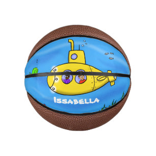 Mini Balón De Baloncesto Personalizado submarino feliz