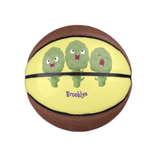 Mini Balón De Baloncesto Personalizado vegetal de alcachofas de canto lindo