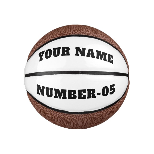 Mini Balón De Baloncesto Personalized Custom Basketball –Your Text Here (Anverso)