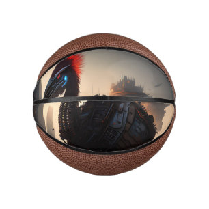 Mini Balón De Baloncesto "Plumas tecnológicas: el robot Emú futurista"