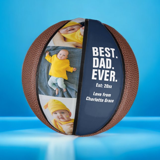 Mini Balón De Baloncesto Regalo fotográfico del Día del Padre Personalizado (Subido por el creador)