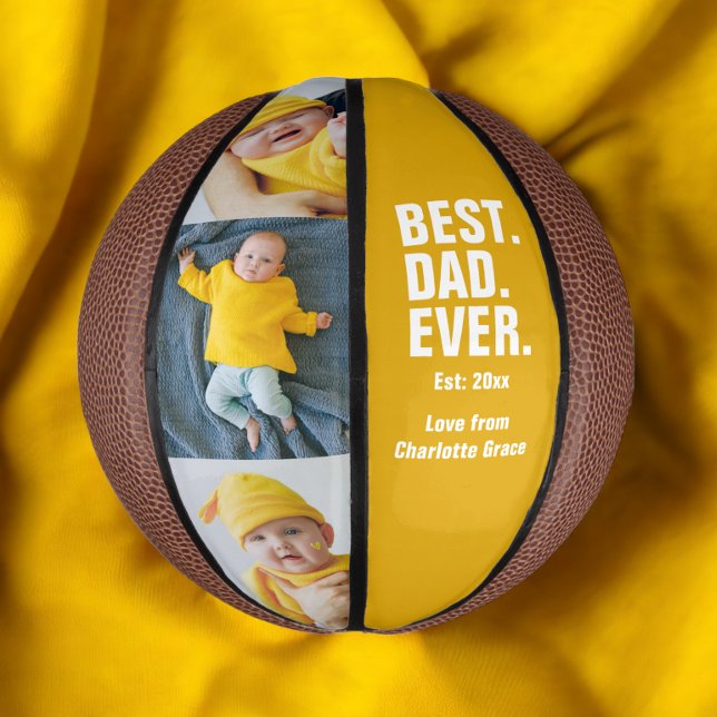 Mini Balón De Baloncesto Regalo fotográfico del Día del Padre Personalizado (Subido por el creador)