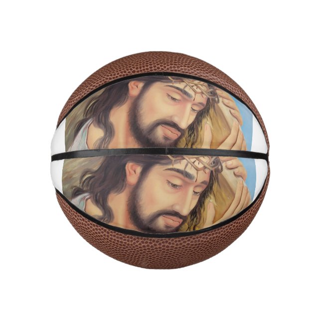 Mini Balón De Baloncesto Religión cristiana Jesucristo (Anverso)