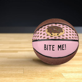 Mini Balón De Baloncesto Rosa Kawaii Cute Chocolate Donut Arcoiris Espolvor