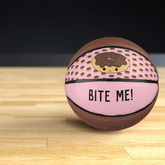 Mini Balón De Baloncesto Rosa Kawaii Cute Chocolate Donut Arcoiris Espolvor