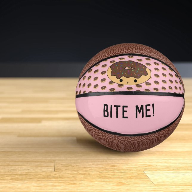 Mini Balón De Baloncesto Rosa Kawaii Cute Chocolate Donut Arcoiris Espolvor (Subido por el creador)