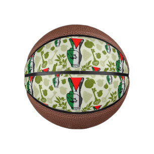 Mini Balón De Baloncesto Símbolo del Triángulo Rojo de Resistencia con la M