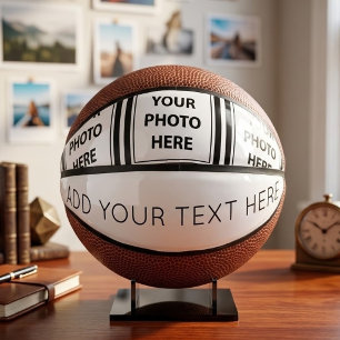 Mini Balón De Baloncesto Simple 3 fotos y añadir texto - subir imagen