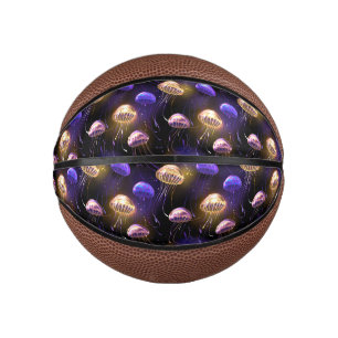 Mini Balón De Baloncesto Sin soldadura con medusas brillantes