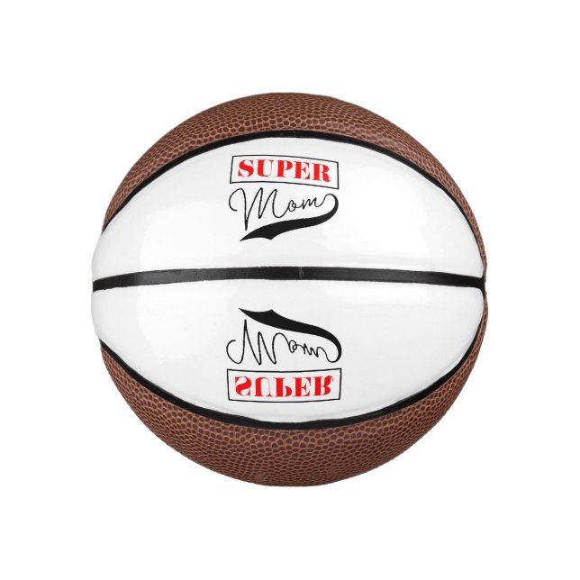 Mini Balón De Baloncesto Super Mamá (Anverso)