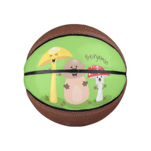 Mini Balón De Baloncesto Toadstool de hongos de hongo de kawaii