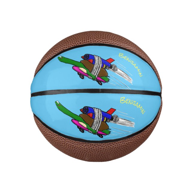 Mini Balón De Baloncesto Tortuga voladora (Anverso)