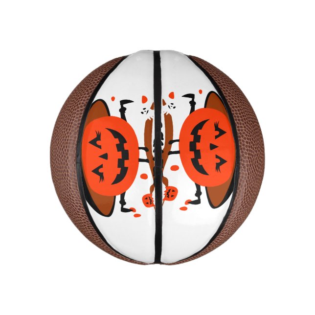 Mini Balón De Baloncesto Treck Trat Pumpkin Sonriente (Vertical)