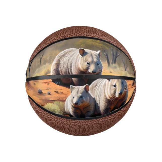 Mini Balón De Baloncesto Trío de las salidas: Wombat Wanderers, (Anverso)