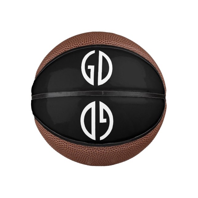Mini Balón De Baloncesto Tus Ideas de Monograma Simplemente 1 (Anverso)
