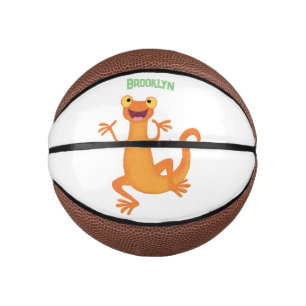 Mini Balón De Baloncesto Un naranja alegre y lindo bailando