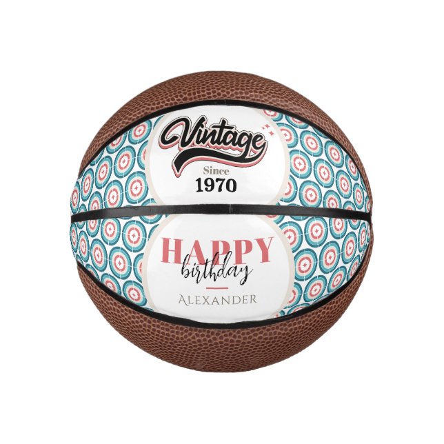 Mini Balón De Baloncesto Vintage desde 1970 (Anverso)