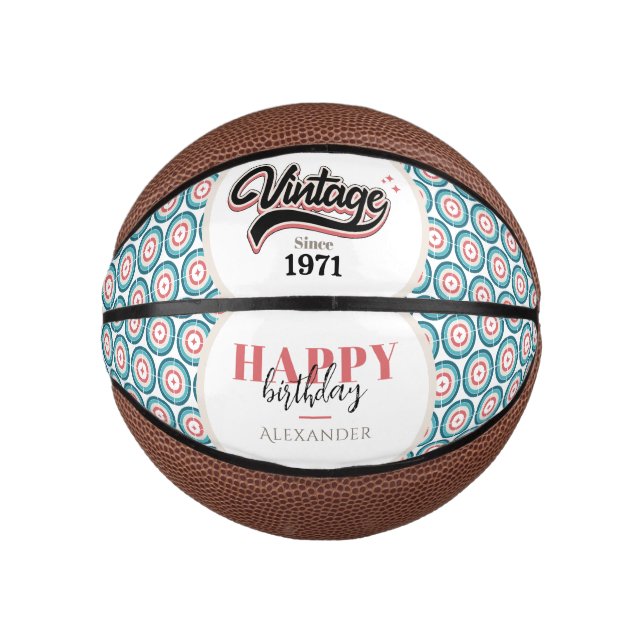 Mini Balón De Baloncesto Vintage desde 1971 (Anverso)