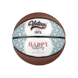 Mini Balón De Baloncesto Vintage desde 1972