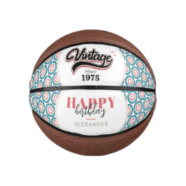 Mini Balón De Baloncesto Vintage desde 1975